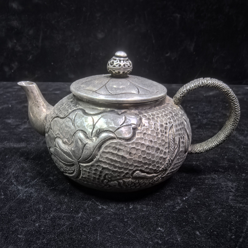 Vintage Collectible Market - Théière vintage antique en cuivre pur