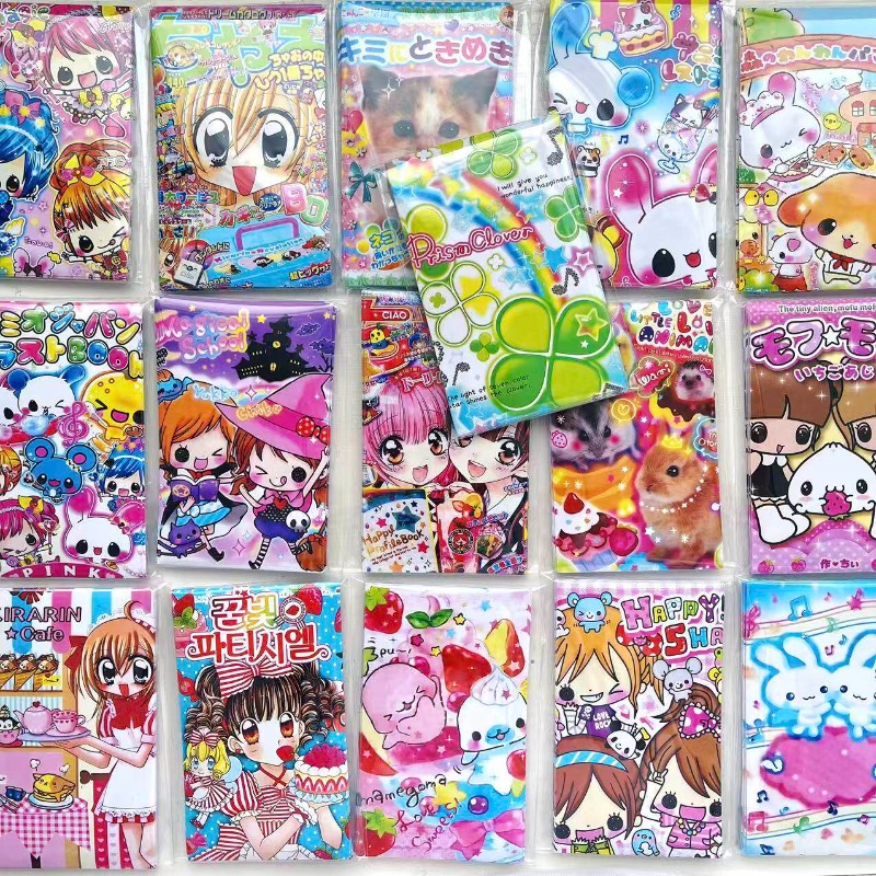 Vintage Item - 20 autocollants/paquet Heisei Rétro Anime Fille,