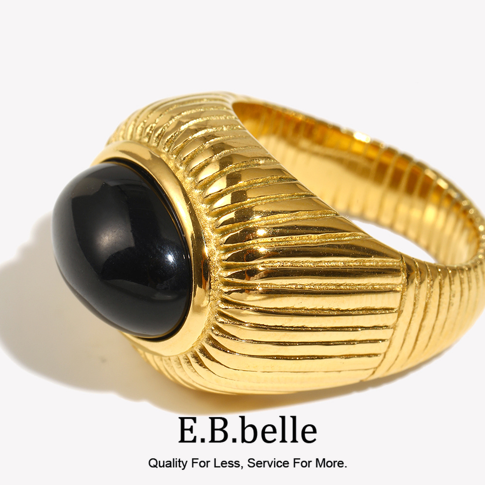 Vintage Item - E.B.belle – bagues en pierre d'agate