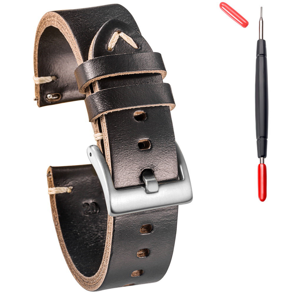 Vintage Watch Collecting - Hemsut-Bracelets de montre en cuir à