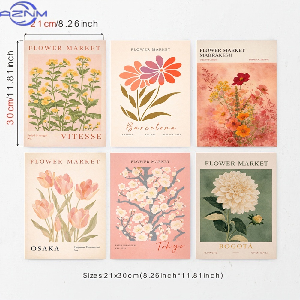 Vintage Collectible Market - Collection de 6 impressions sur toile