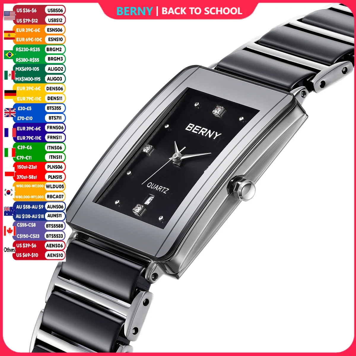 Vintage Watch Collecting - Montres en céramique BERNY pour hommes,