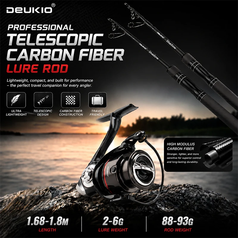 DEUKIO Combo canne à pêche et  - Developing Tank Reel avis et prix