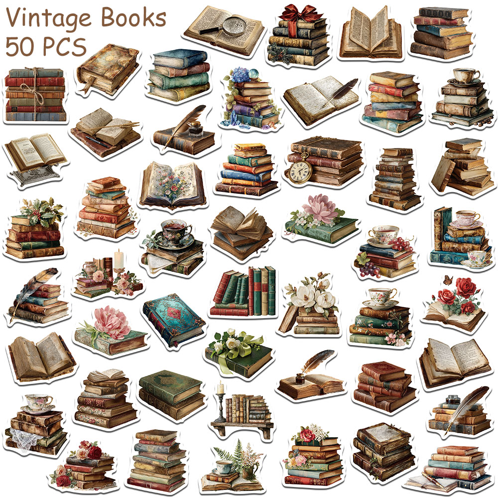 Autocollants Vintage pour livr - Vintage Collectible Books avis et prix
